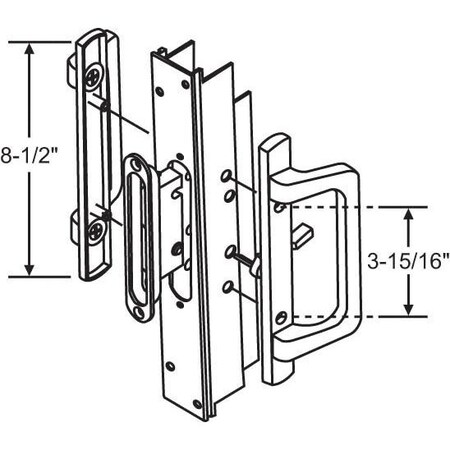 Strybuc Patio Door Handle White 13-423-3